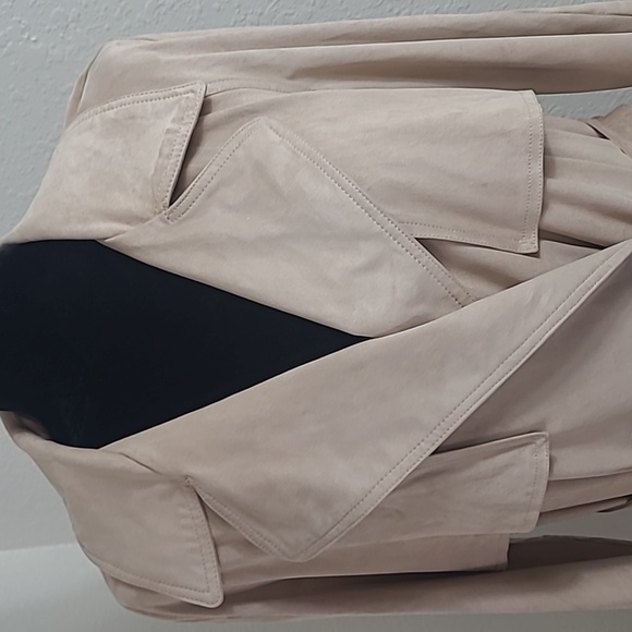 Zara Elegant Tan Trench Coat Size M - Picture 7 of 8